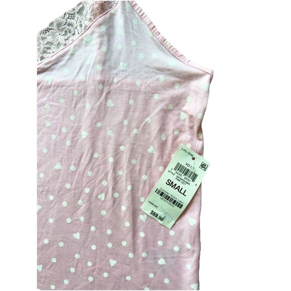 State of Day 2pc Pajama Set Pink Polka Dot Cami & Pants Women’s  NWT - Picture 5 of 6
